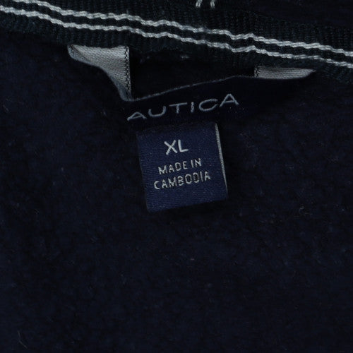 Nautica Womens Navy Pullover Hoodie XL Cotton Blend Casual