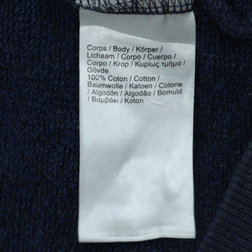 Lacoste Boys Navy Blue Full Zip Hoodie 14 Years 158cm 100% Cotton