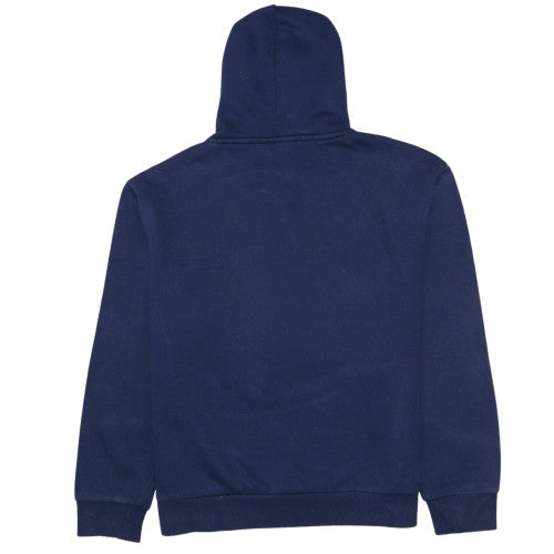 FILA Men's Blue Pullover Hoodie L Logo Fleece Sweatshirt