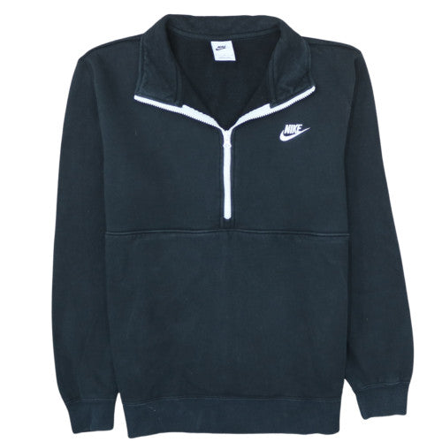 Nike Men's Black M 1/4 Zip Fleece Sweatshirt High Neck Regular Fit