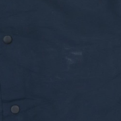 Zara Men's Blue XL Coach Jacket Lightweight Snap Casual