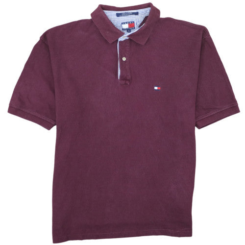 Tommy Hilfiger Men’s Red Cotton Polo Shirt XL Classic Fit
