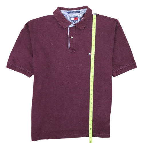 Tommy Hilfiger Men’s Red Cotton Polo Shirt XL Classic Fit