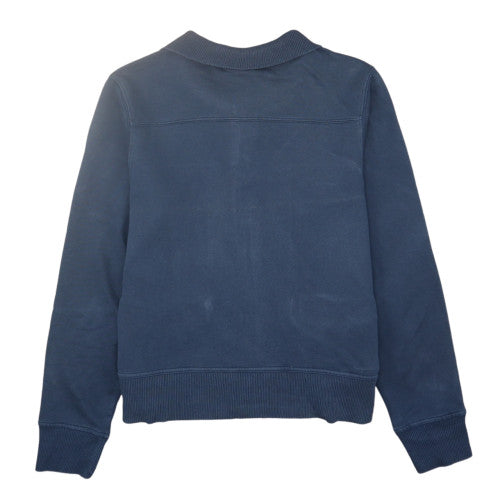 Adidas Womens Navy Full Zip Sweatshirt Size 18 Cotton Blend Casual