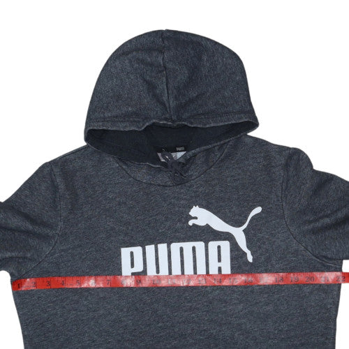 Puma Womens Charcoal Grey Pullover Hoodie Size 16 Logo Sweatshirt