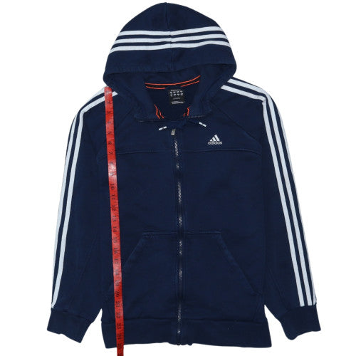 Adidas Men Blue Full Zip Hoodie M Sports Fleece Jacket