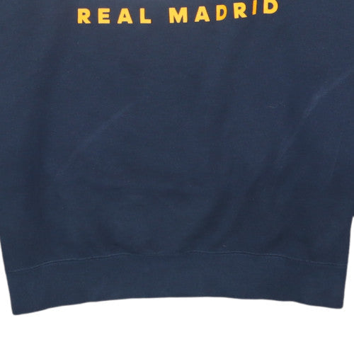 Adidas Men’s Blue Real Madrid Pullover Sweatshirt L Regular Fit
