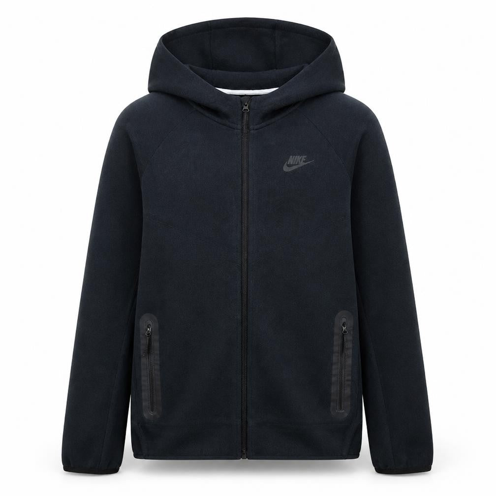 Nike Boys Black Full Zip Hoodie XL Fleece Lined Casual Sportswear