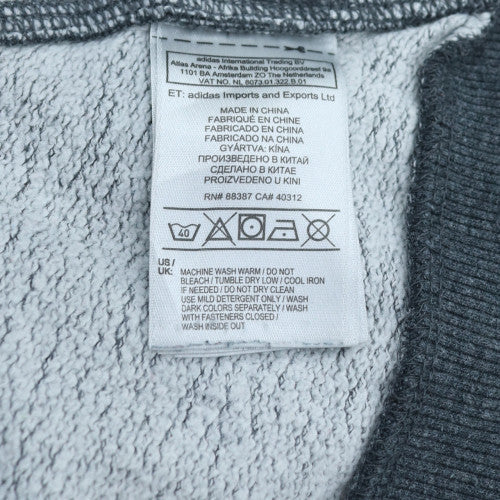Adidas Mens Blue Full Zip Hoodie Size M Fleece Sportswear