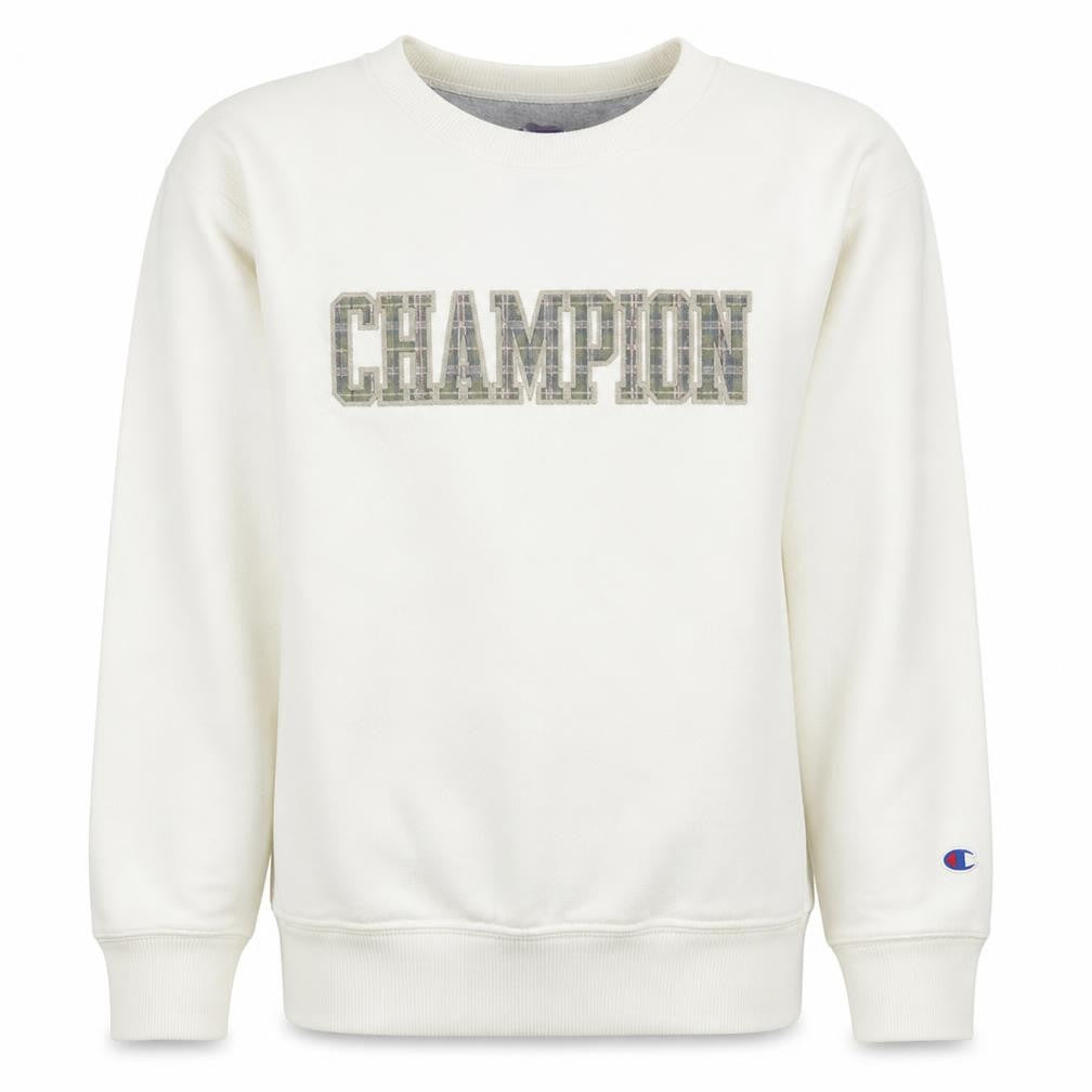 Champion Women's White Pullover Sweatshirt Size M Classic Logo