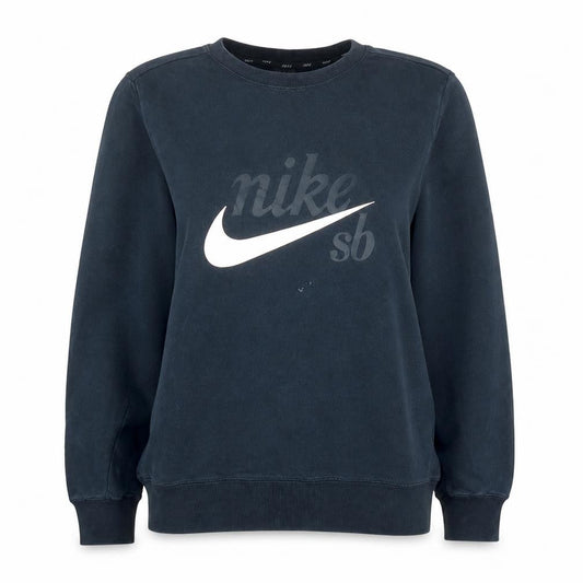 Nike SB Women's Black Large Pullover Sweatshirt Cotton Blend Logo Print