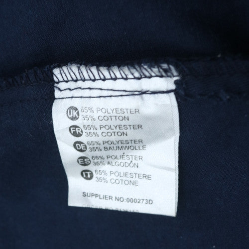 Dickies Men's Blue Long Workwear Coat L Twill Button Front