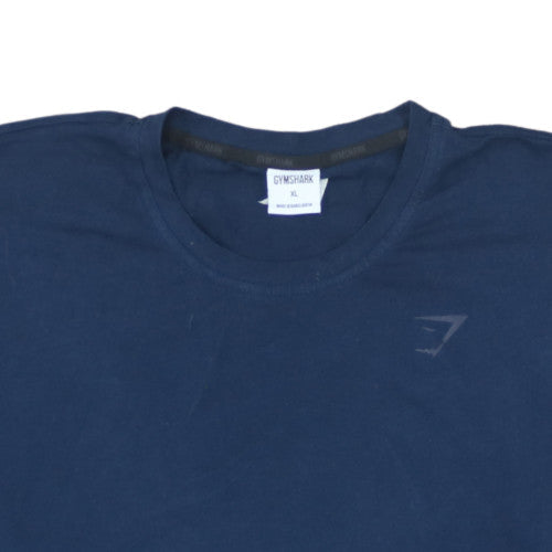 Gymshark Men's Navy Blue XL Crew Neck T-Shirt Cotton Blend