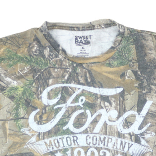 Sweet Bay Ford Camo Graphic Men's T-Shirt XL Cotton Classic Fit