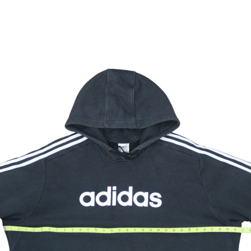 Adidas Mens Black 3XL Pullover Hoodie Sweatshirt Logo Fleece
