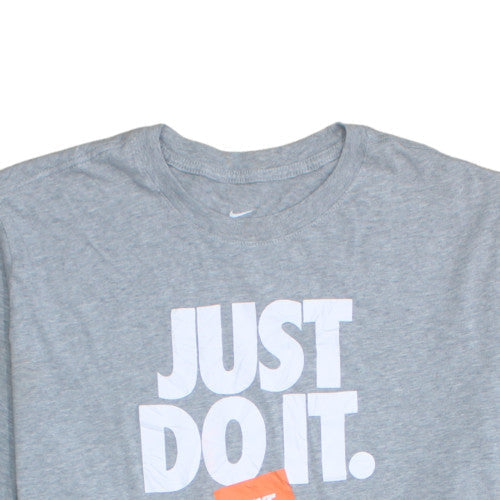 Nike Men's Grey XL Sport Graphic 'Just Do It' T-Shirt