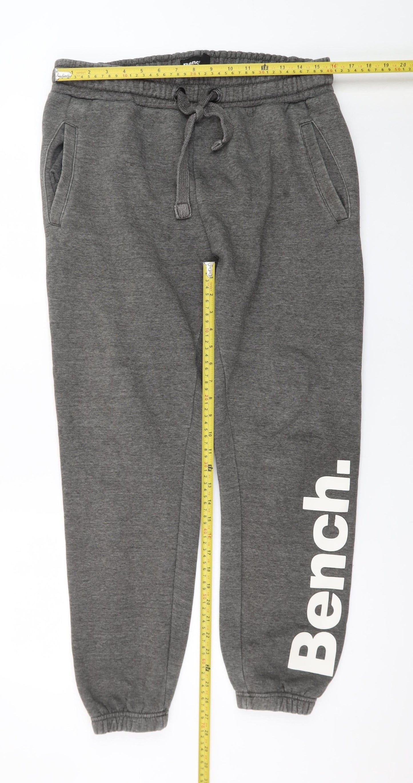 Bench Mens Grey XL Sweatpants Joggers with Logo