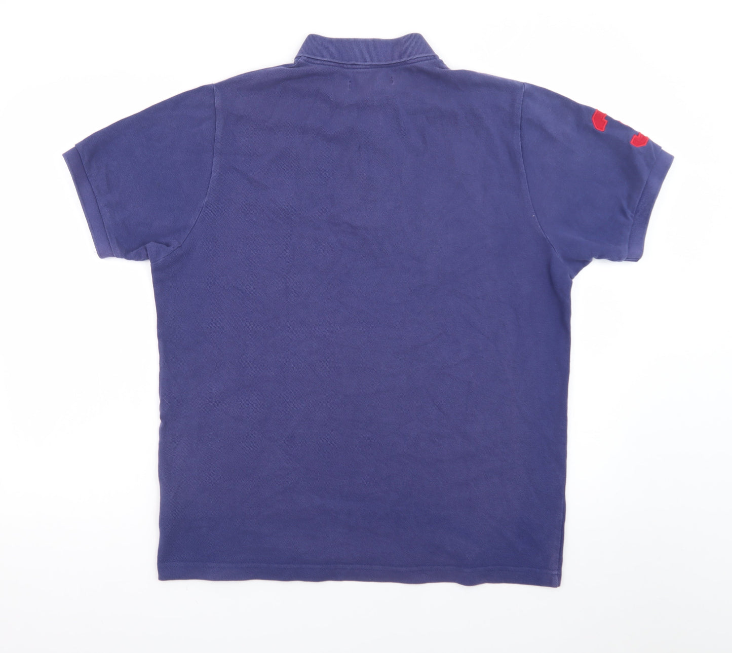 U.S. Polo Assn. Men's Blue Cotton Embroidered Polo Shirt Size L