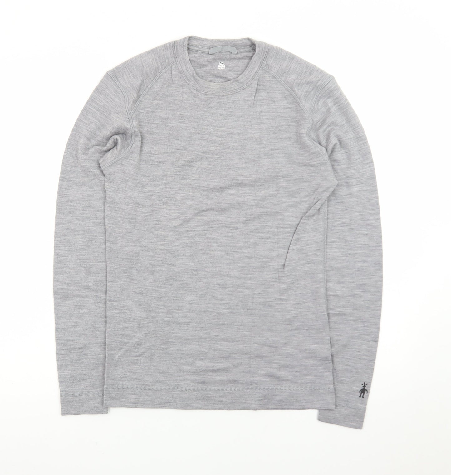 Smartwool Mens Grey Merino Wool Crew Neck Pullover Sweatshirt M