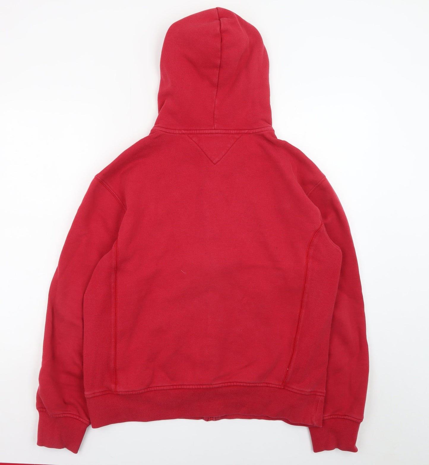 Tommy Hilfiger Men’s Red Full Zip Hoodie L Hooded Sweatshirt