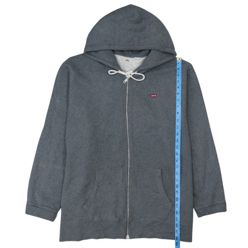 Levi’s Men Grey Full Zip Hoodie 2XL Regular Fit Classic Style
