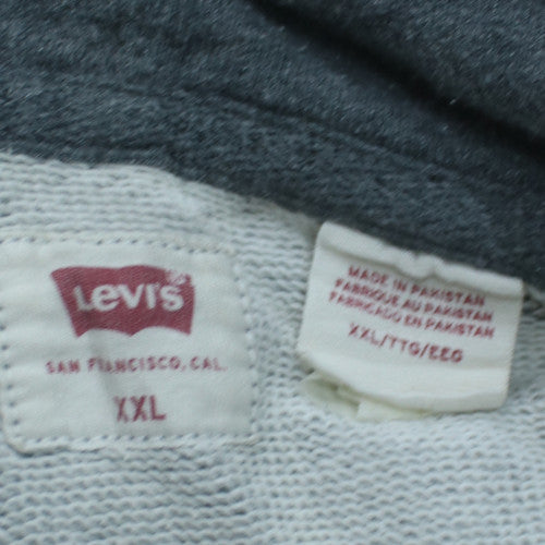 Levi’s Men Grey Full Zip Hoodie 2XL Regular Fit Classic Style