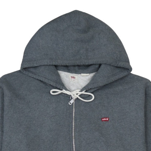 Levi’s Men Grey Full Zip Hoodie 2XL Regular Fit Classic Style