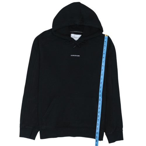 Calvin Klein Jeans Men's Black Pullover Hoodie Size L Classic Logo
