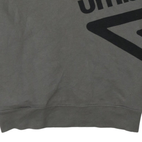 Umbro Men’s Grey Pullover Hoodie 2XL Sports Logo Fleece Sweatshirt