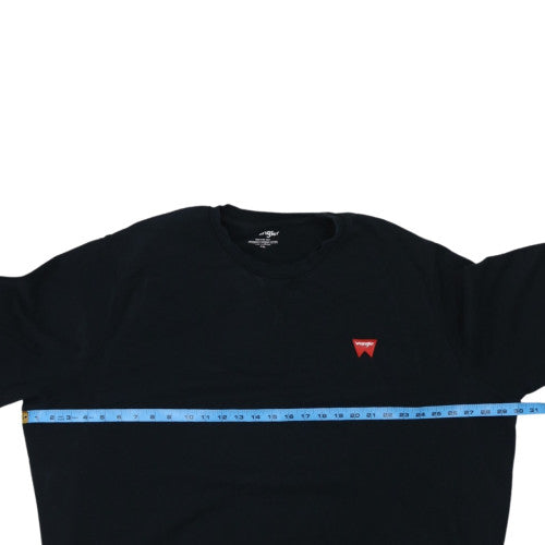 Wrangler Men's Black 4XL Pullover Sweatshirt Crew Neck Cotton