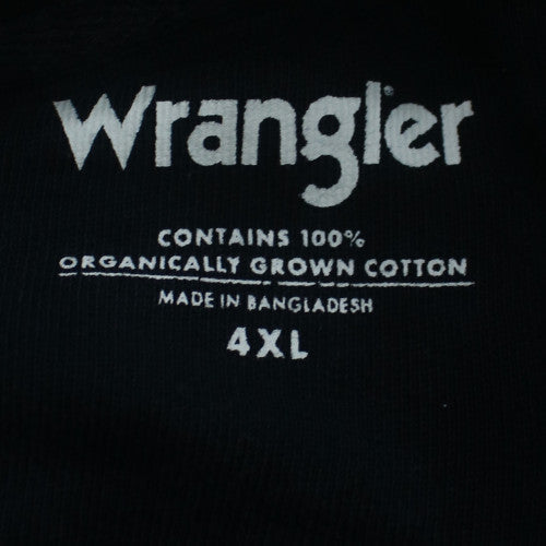 Wrangler Men's Black 4XL Pullover Sweatshirt Crew Neck Cotton