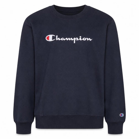 Champion Mens Blue Logo Pullover Sweatshirt Size L Crew Neck