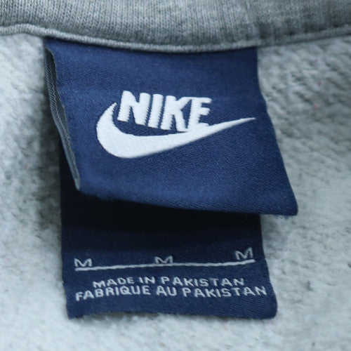 Nike Men's Grey Full Zip Hoodie M Fleece Cotton Blend