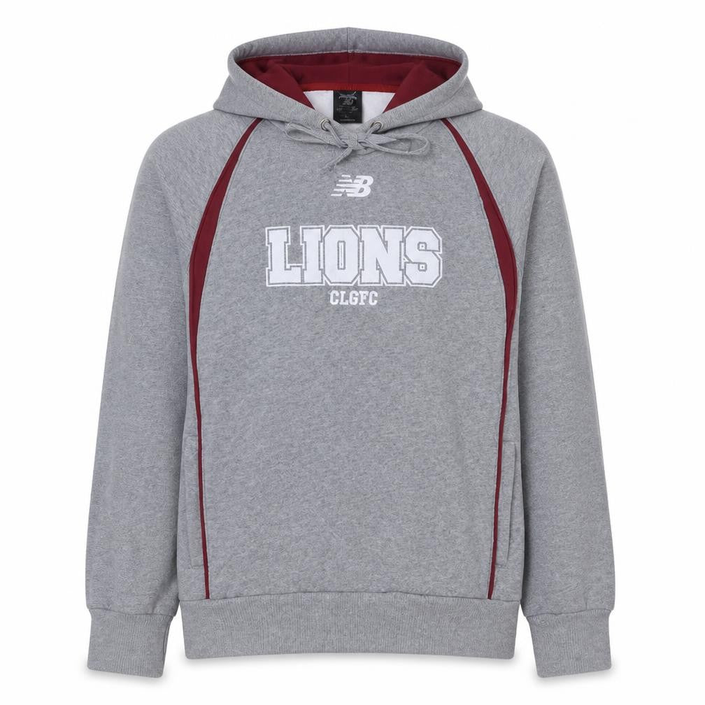 New Balance Boys Grey Lions Pullover Hoodie Size 14 Years