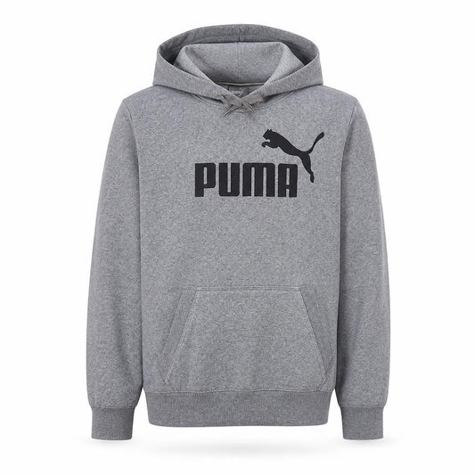 Puma Mens Grey Hoodie Medium Pullover Logo Cotton Blend Sportswear