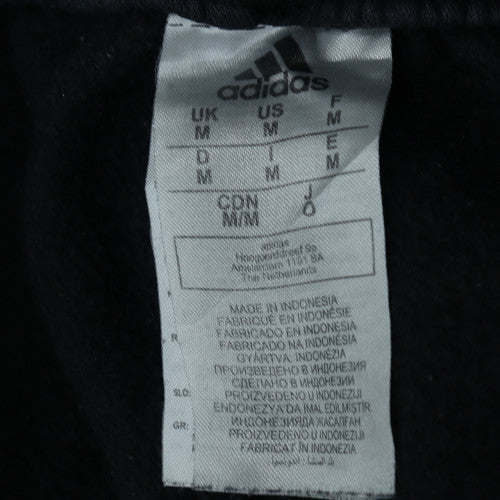 Adidas Men’s Black Jogger Trousers M Regular Fit Cotton Blend