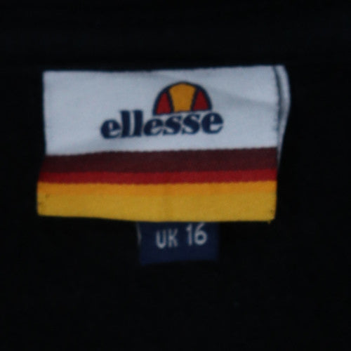 Ellesse Men's Black Full Zip Hoodie Size L Sports Fleece