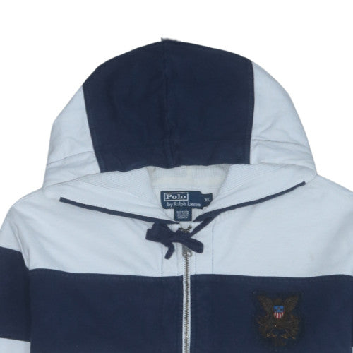 Polo Ralph Lauren Men's Navy & White Striped Full Zip Hoodie XL