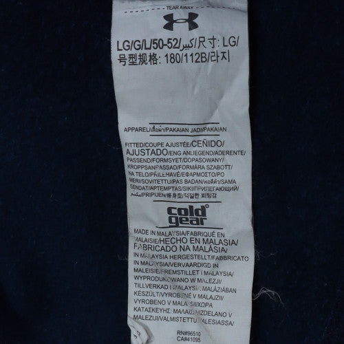 Under Armour Mens Blue 1/2 Zip Hoodie Fleece Pullover Size L