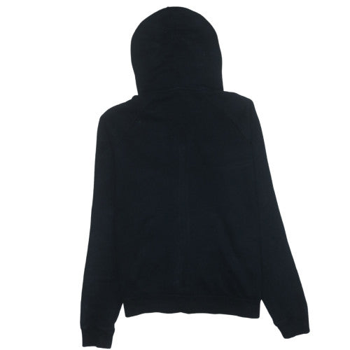 Nike Womens Black Full Zip Hoodie Large Cotton Blend Athletic Dept