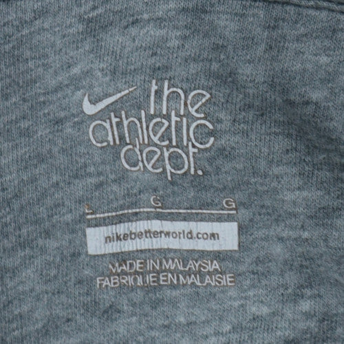 Nike Womens Black Full Zip Hoodie Large Cotton Blend Athletic Dept