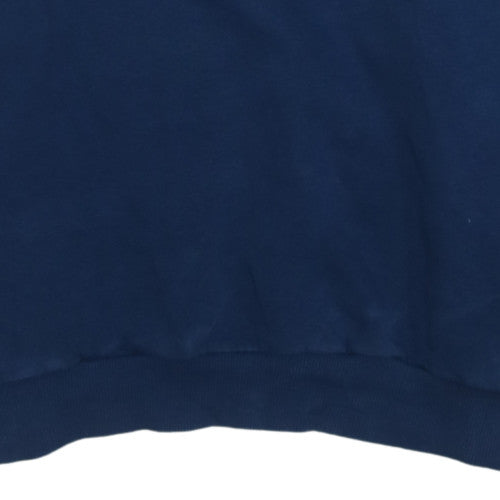 Adidas Men's Blue XL Pullover Sweatshirt Crew Neck Logo Fleece