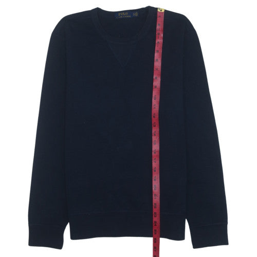 Ralph Lauren Men’s Blue Crew Neck Cotton Pullover Sweatshirt S