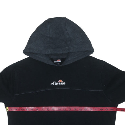 Ellesse Men's Black Pullover Hoodie M Fleece Logo Sweatshirt