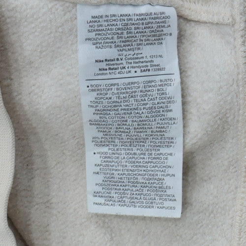 Nike Women's Beige Pullover Hoodie Size M Casual Cotton Blend