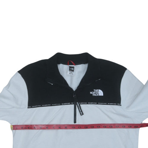The North Face Womens White Black 1/2 Zip Pullover Sweatshirt Size M