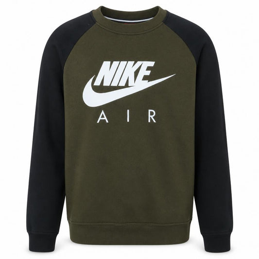 Nike Mens Green Air Logo Pullover Sweatshirt Size M