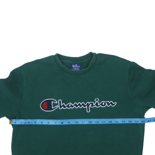 Champion Men's Green Medium Pullover Sweatshirt Crew Neck Logo