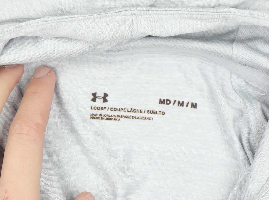 Under Armour Men's Grey Medium Pullover Hoodie Lightweight Sportswear