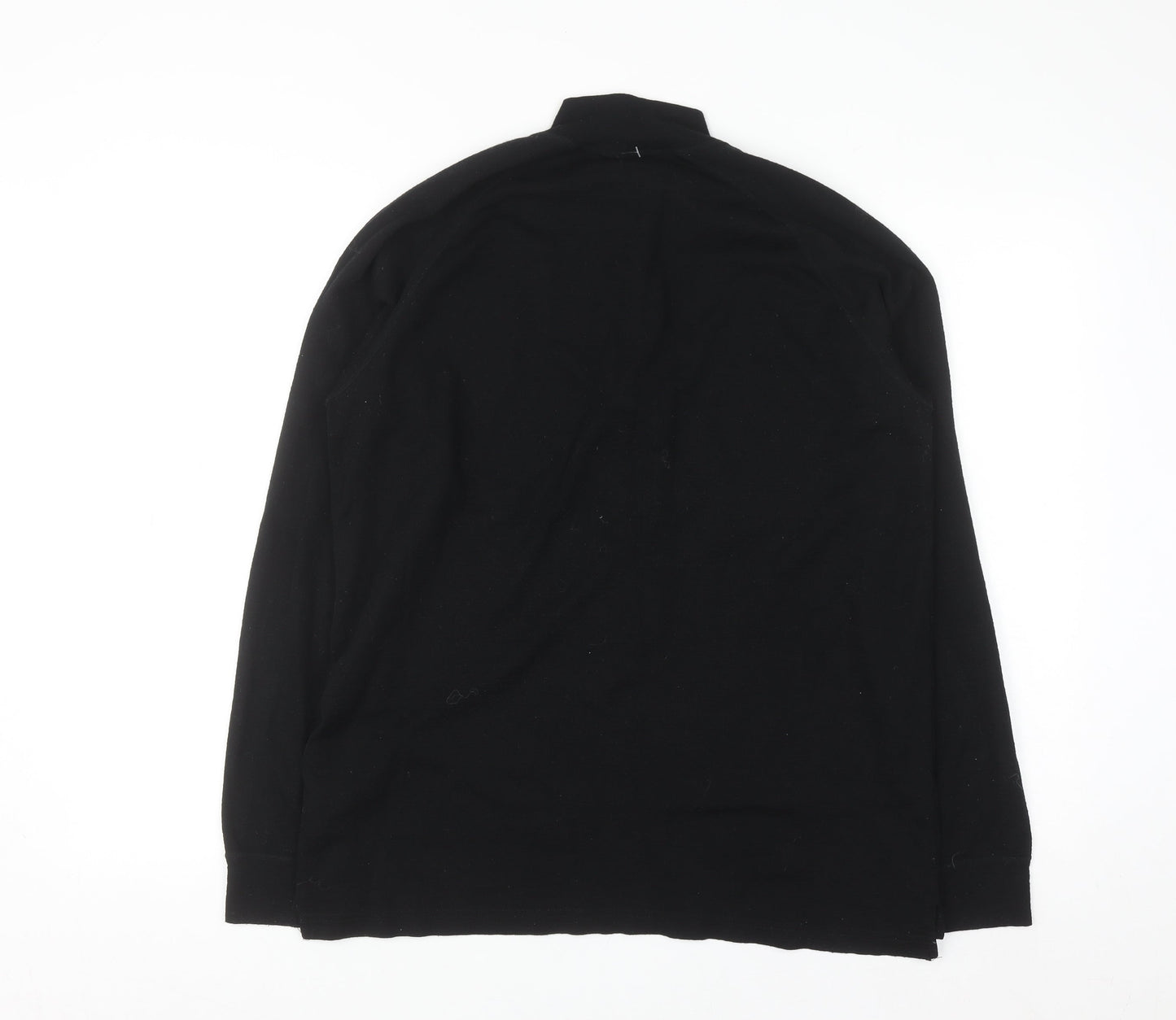Mountain Warehouse Men’s Black XL Merino 1/4 Zip Pullover Sweatshirt